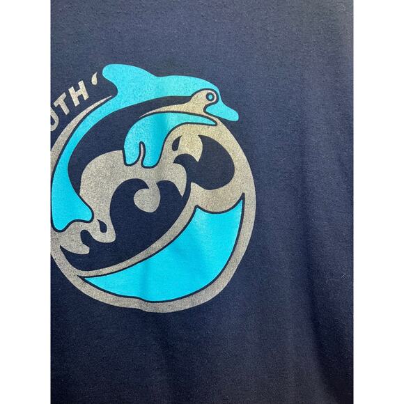 Vintage Dartmouth Shirt Dolphins Dolphin Blue Graphic Tee Short Sleeve 90s 2XL - Picture 4 of 8